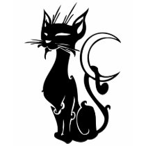 T-SHIRT DE LUNE DE CAT NOIR