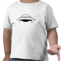 T-shirt de soucoupe volante en UFO d'enfants