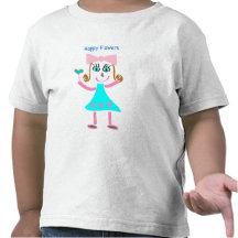 T-shirt d'enfant en bas âge - fleurs heureuses