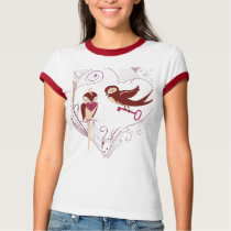 T-shirt des oiseaux 8 d'amour