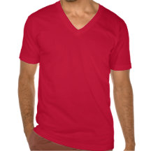 T-shirt du V-Cou des hommes du cancer de l'os KO