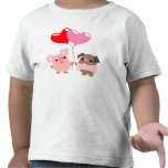 T-shirt embrouillé d'enfants de coeurs (porcs de b t-shirts