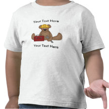 T-shirt fait sur commande de construction d'ours