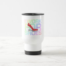 T-SHIRT I het Werk voor Schoenen Koffie Beker