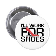 T-SHIRT I het Werk voor Schoenen Speldbuttons