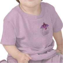 T-shirt léger rose et pourpre de dragon mignon de 