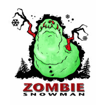 T-shirt toxique de bonhomme de neige de zombi