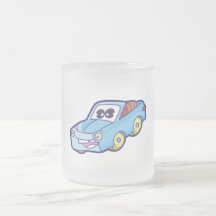 T-shirts et cadeaux bleus de sourire de voiture tasses à café