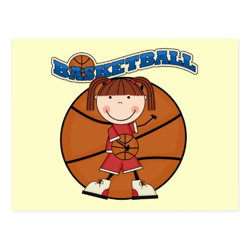 T-shirts et cadeaux de fille de brune de BASKET-BA Cartes Postales
