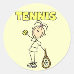 T-shirts et cadeaux de fille de TENNIS Autocollants