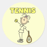 T-shirts et cadeaux de fille de TENNIS Adhésif Rond