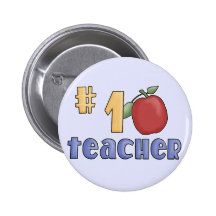 T-shirts et cadeaux de professeur du numéro un badge avec épingle