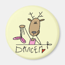 T-shirts et cadeaux de renne de danseur magnets pour réfrigérateur
