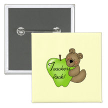 T-shirts et cadeaux de roche de professeurs d'ours badges avec agrafe