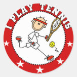 T-shirts et cadeaux de tennis de jeu d'I des homme Autocollants