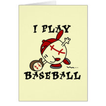 T-shirts et cadeaux drôles de base-ball de jeu d'I Carte De Vœux