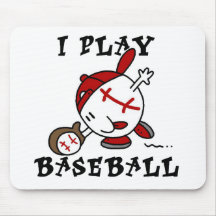 T-shirts et cadeaux drôles de base-ball de jeu d'I Tapis De Souris