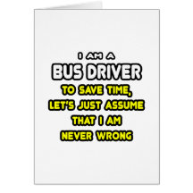 T-shirts et cadeaux drôles de chauffeur de bus carte de vœux
