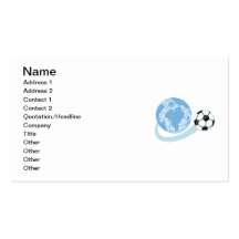 T-shirts et cadeaux du football du monde cartes de visite personnelles