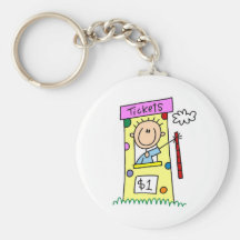 T-shirts et cadeaux justes de cabine de billet porte-clef