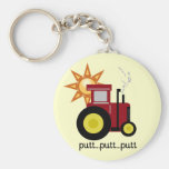 T-shirts et cadeaux rouges de tracteur de ferme porte-clés