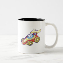 T-shirts et cadeaux rouges de voiture de course tasse