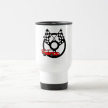 T-shirts et cadeaux rouges de voiture de course tasse