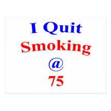 Tabagisme stoppé par 75 carte postale