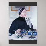 Tableau de thé de Madame At The par Cassatt Mary ( Posters