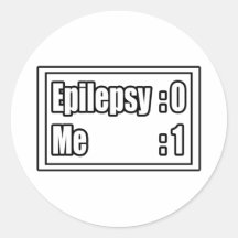 Tableau indicateur d'épilepsie autocollants ronds