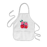 Tablier d'art : Fleurs tropicales de ketmie. Enfan tabliers