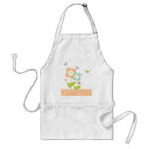 Tablier de papillons et de fleurs