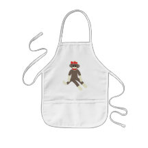 Tablier de singe de chaussette d'enfants