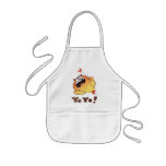 Tablier de yo-yo de chat de bande dessinée
