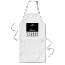 Tablier nuptiale de douche de lustre noir de jeune