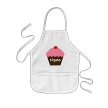 Tablier rose personnalisé de petit gâteau