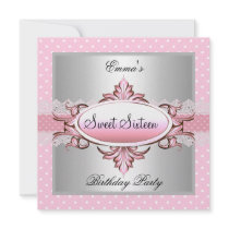 Tache blanche rose argentée de partie du sweet six
