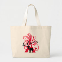 T'aime de Je Sacs En Toile