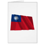 Taïwan ondulant le drapeau carte de vœux