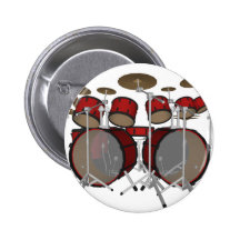 Tambours : Kit de tambour rouge : modèle 3D : Pin's