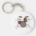 Tambours : Kit de tambour rouge : modèle 3D : Porte-clefs