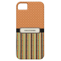 Tan masculin et rétro vert étui iPhone 5
