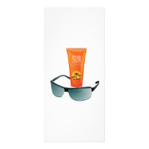 Tan van de zon Lotion Reclamekaart Sjabloon