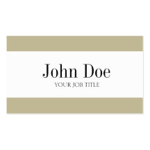 Tan van YourJobTitle Strepen Visitekaartjes Sjabloon