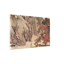 Tang Yin - pêcheur solitaire sur la rivière Toile Tendue Sur Châssis