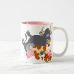Tango ! ! (taureau et vache de bande dessinée) tas tasses