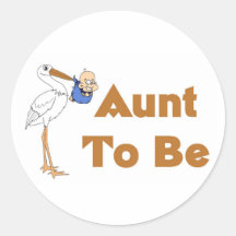 Tante To Be de cigogne Autocollants