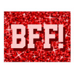 Tape-à-l'oeil "BFF rouges !" carte postale
