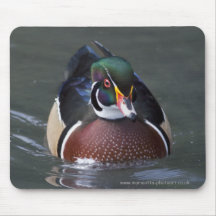 Tapis de souris américain de canard en bois