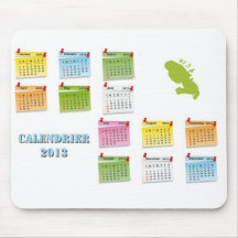 Tapis  de souris calendrier martinique tapis de souris